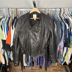 Vintage Diesel Women's Leather Jacket Size Large
